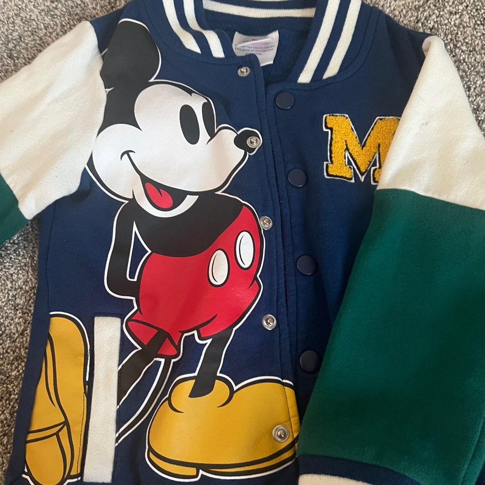 Jem DISNEY EUC Kids Blue and Green Mickey Mouse Jacket size 5 - Picture 3 of 6